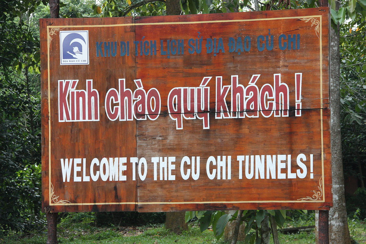 Cu Chi Tunnels Welcoming Sign