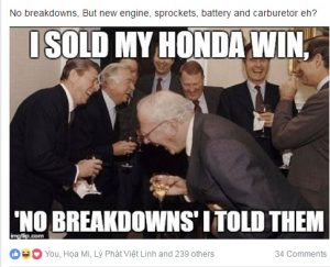 Honda Win Scam