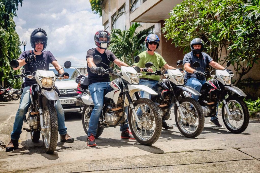 Group of four riders from New Zealand