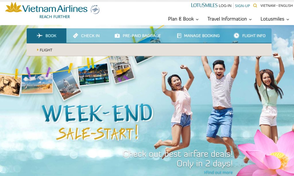 Vietnam Airlines Home Page