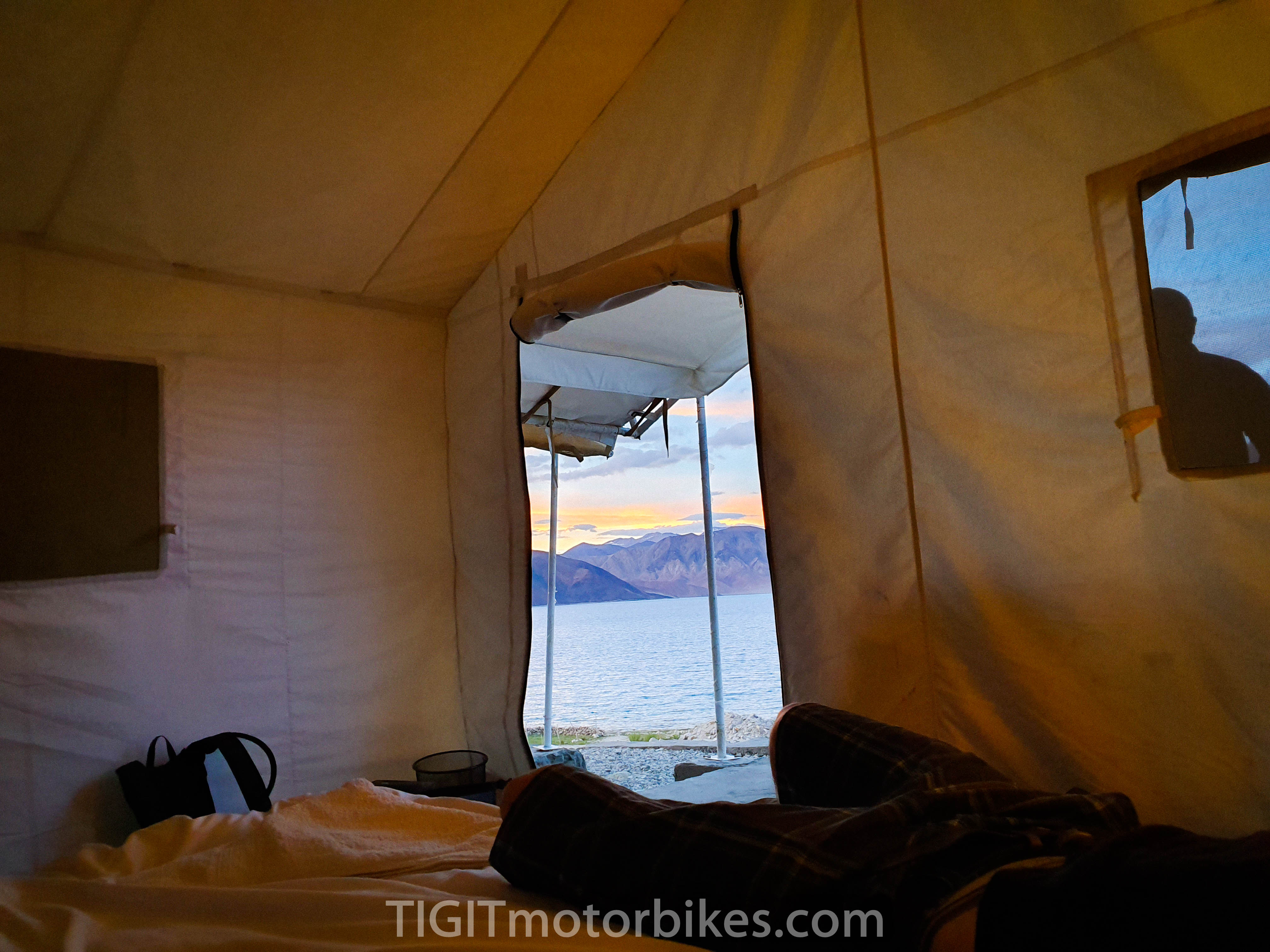A tent with a view in the Himalayas