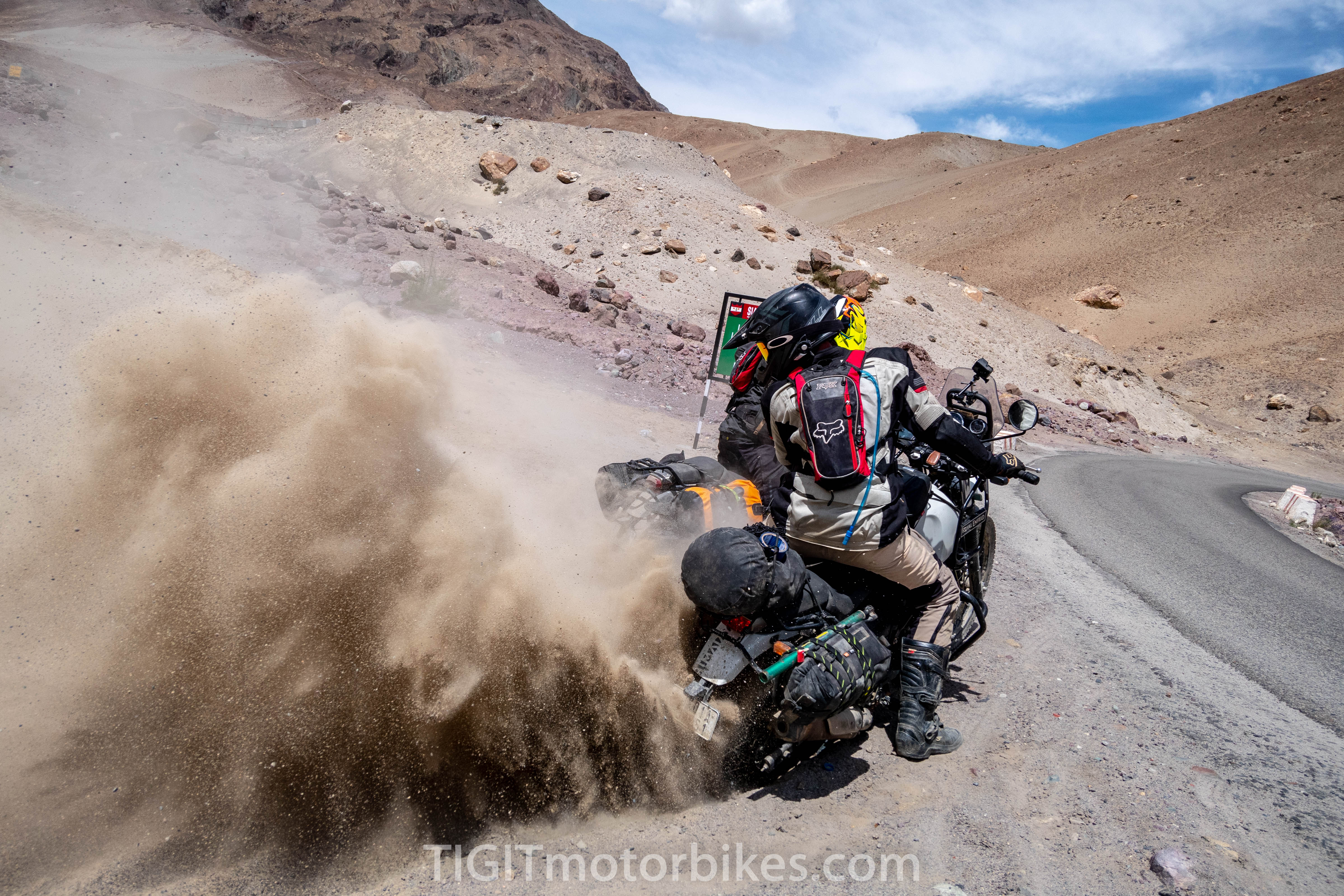 Royal Enfield Himalayan getting abused