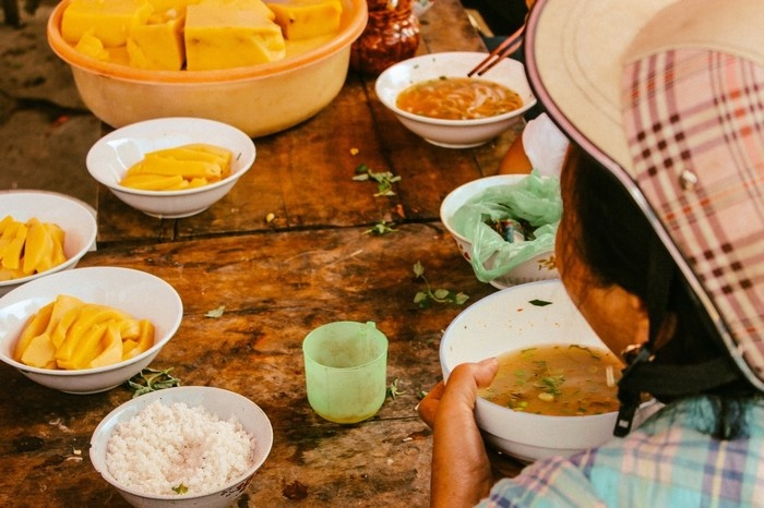 Corn cake soup