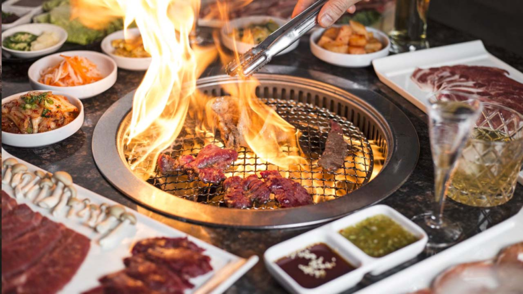 Grilling meat BBQ meat