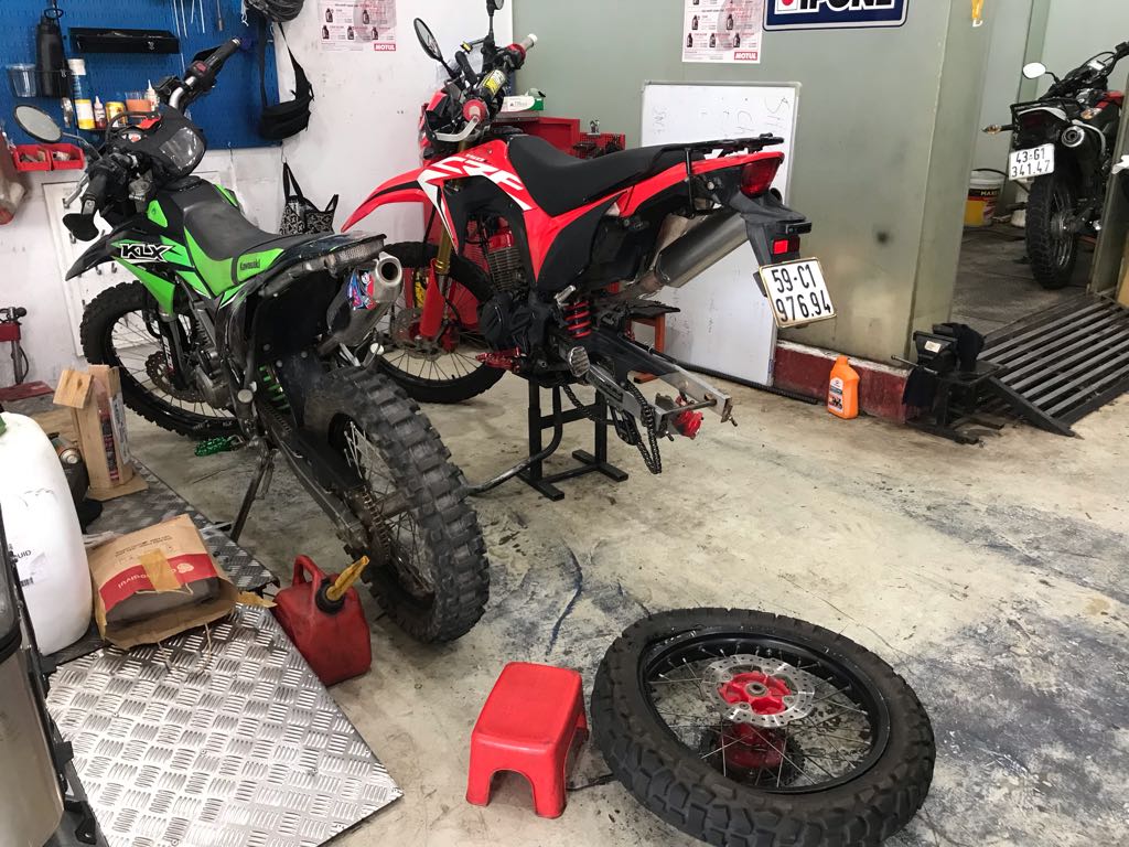 Customers bikes in for servicing